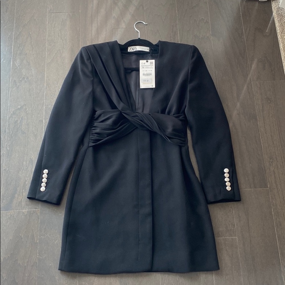 NEW Zara Black Blazer Dress